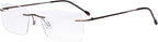 Eyekepper Frameless Reading Glasses for Men Reading - Rectangle Rimless Reader Eyeglasses Brown +1.75