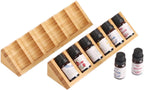 HAN SHENG 2 Pcs 6 Grids Wooden Essential Oil Storage Racks Organizer Bottles Display Stand Holder Drawer for Tabletop Perfume Rack