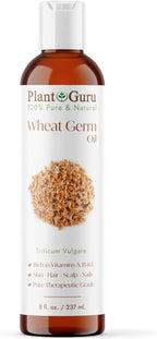 Wheat Germ Oil 8 fl. oz. – Cold‑Pressed Unrefined 100% Pure & Natural Carrier Oil for Skin, Face, Body & Hair Moisturizing. Perfect for DIY Creams, Lotions & Lip Balm.