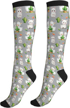 Compression Socks Knee High Circulation Support Socks For Women Men Athletic Running Work Hiking Cycling Travel