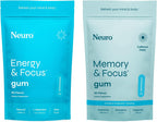 Neuro Focus Set – 90 Count Each (Peppermint) – Sugar Free Nootropic Chewing Gums with Natural Caffeine, L-Theanine, B-Vitamins & Ginseng for Energy, Alertness & Clarity