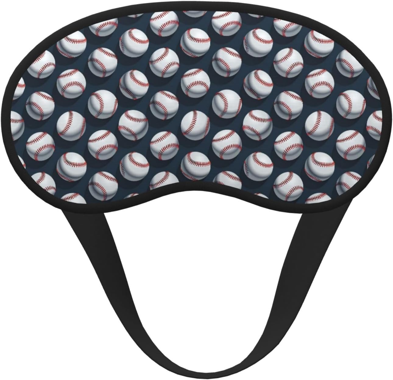 Baseball Softball Ball Print Sleep Mask, Eye Mask for Sleeping with Elastic Strap Soft Blackout Travel Eye Cover Zero Pressure Night Blindfold for Women Men