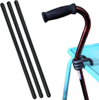 Cane Holder 3 Pack - Black Walking Stick Holder & Crutch Stand for Mobility Scooter, Table, Rollator