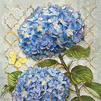 Celebrate the Home Floral 3-Ply Paper Luncheon Napkins, Blue Heirloom Flowers, 20-Count