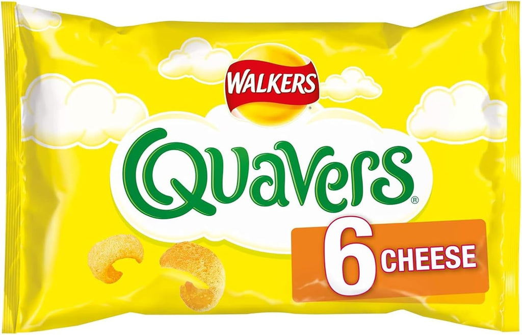 Walkers Quavers Cheese Snacks 16g x 6 per pack