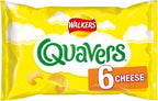 Walkers Quavers Cheese Snacks 16g x 6 per pack