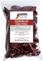 8oz Guajillo Stemless Chile, Whole Dried Peppers, Chiles Descolados by 1400s Spices