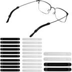 12 pairs Eyeglasses Ear Grip, Silicone Ear Hooks Anti-slip Holder Temple Tips Sleeve Retainer for Sunglasses, Reading Glasses, Sports Glasses Belt