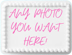 Custom Cake Topper Edible Personalized Image Your Own Cake Topper Birthday 8.5 x 11 inch Customize 1/4 Sheet