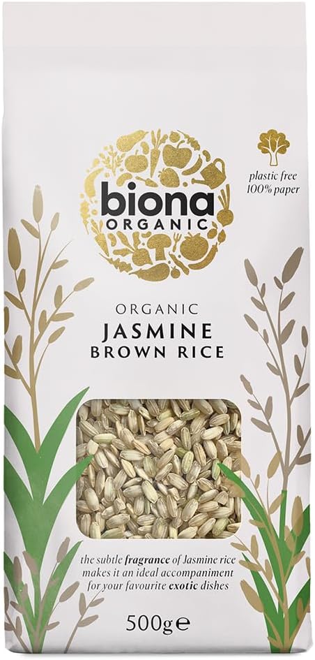 Biona Organic - Jasmine Rice Wholegrain - 500g (Case of 6)