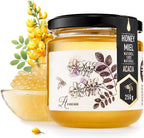 HONIGMA® Raw Acacia Honey | Exquisite Taste | 100% Pure | Unpasteurized | Unfiltered | Partially crystallized | 8.8 Fl Oz | Pack of 1