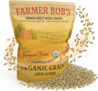 Farmer Bob's Whole Rye Berries 5lb Bag – USDA Organic, Grown in USA, Glyphosate-Free – Ideal for Bread Baking, Bulk Grain, Rich Flavor – Direct from Farm – High-Fiber, Nutrient-Packed, Versatile for Creative Cooking