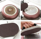Magic Sponge Brush with Handle,Sponge with Handle,Nano Emery Magic Sponge Brush,Scouring Pad,Pot Scrubber,Brush Cleaner Tool,Household Cleaning Brushes,Pot Cleaner for Bottom of Pans (3pcs)