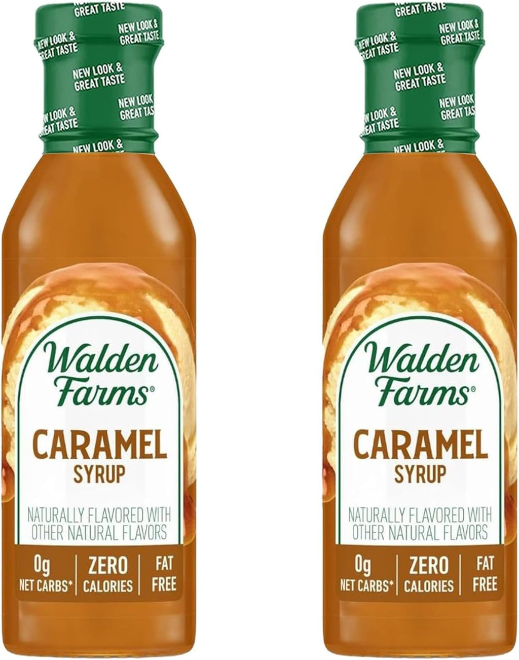 Walden Farms Caramel Syrup – Perfect for Coffee, Desserts, Ice Cream – Zero Calorie, Sugar-Free, Low Carb, Keto-Friendly, Gluten-Free, Vegan – 2-Pack, 12 oz Bottles