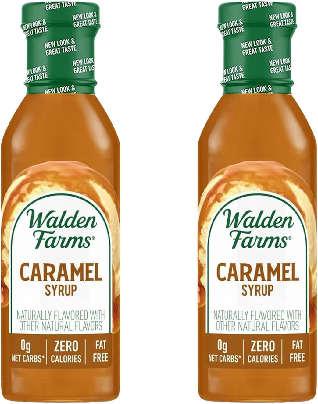 Walden Farms Caramel Syrup – Perfect for Coffee, Desserts, Ice Cream – Zero Calorie, Sugar-Free, Low Carb, Keto-Friendly, Gluten-Free, Vegan – 2-Pack, 12 oz Bottles