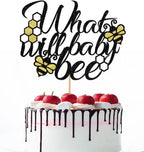 What Will Baby Bee Cake Topper,Gender Reveal Cake Decor,Bee Theme Birthday Cake Topper,Honey/Bee Beehive/Boy or Girl Gender Reveal Pregnancy Announcement Baby Shower Party Supplies