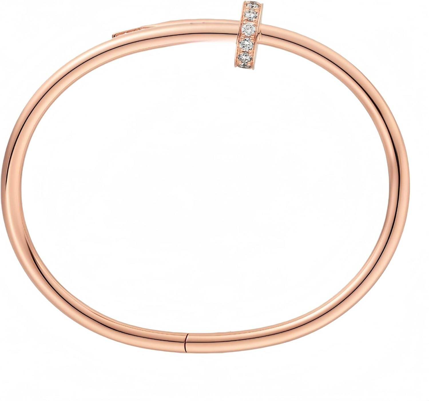 18K Gold Silver Rose Gold Plated Couple Bracelet, Elegant Willow Stud Open Design Wristband, Fashionable Valentine's Day Jewelry Gift For Elegant Men Gold Nail Bracelet For Women