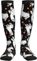 Compression Socks for Women Men Circulation Graduated Supports Socks for Running Athletic Sports Travel Nurse