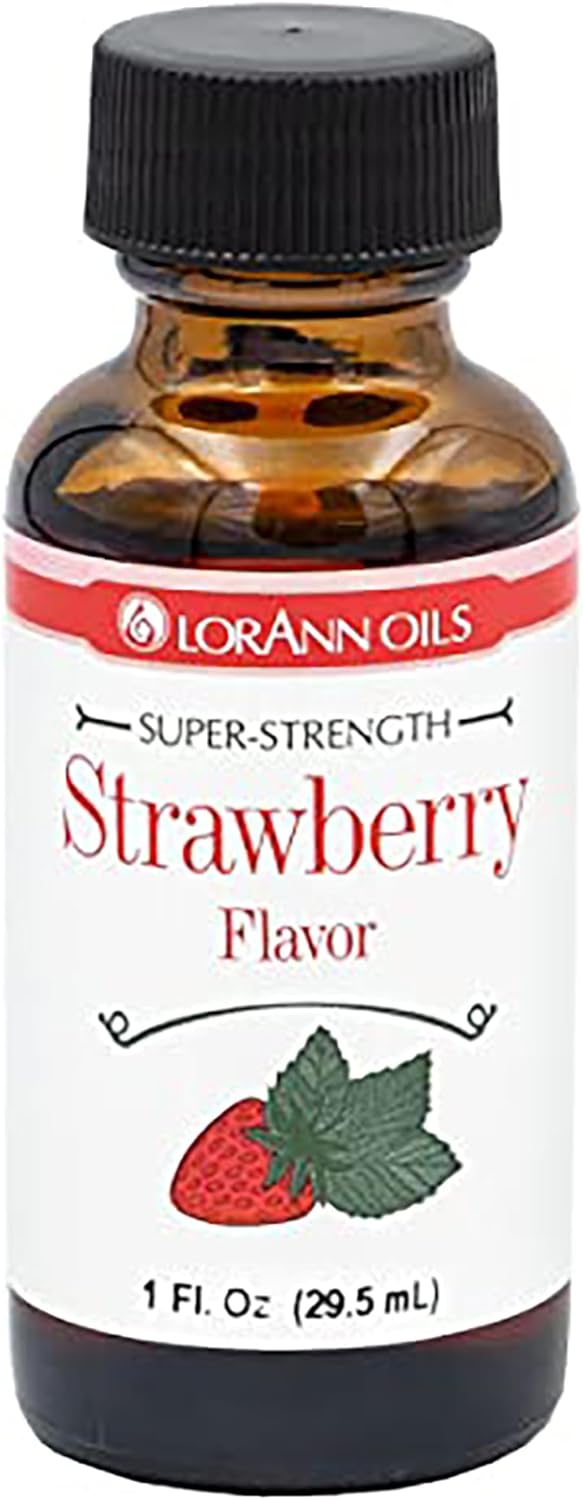 LorAnn Oils Super Strength Flavoring - Used For Candy Making, Flavoring Extracts, Baking, Hard Candy, and Flavor Oils - Bold, Natural Flavors 4X Stronger Than Extracts - Strawberry, 1 fl oz
