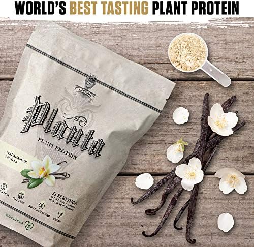 Ambrosia Planta - Plant-Based Protein Powder 20g | Dairy Free Vegan Protein Powder with BCAA Amino Acids | Keto-Friendly, No Added Sugar | 25 Servings | Vanilla