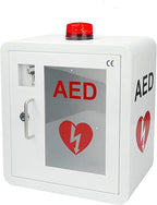 First Aid AED Defibrillator Storage Cabinet, with Key and Alarm, Acrylic Transparent Window for Home, Office, Hospital and Public Places
