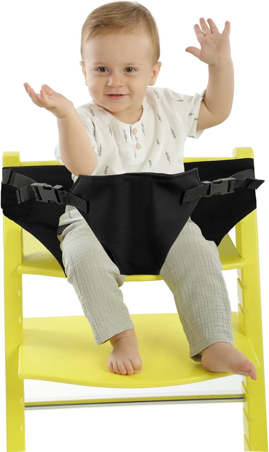 Baby Harness Seat for High Chair, Portable Feeding Seat Belt with Strap Toddler Safety Seat Belt Foldable Baby Booster Harness Belt for Restaurant Shopping Cart Travel