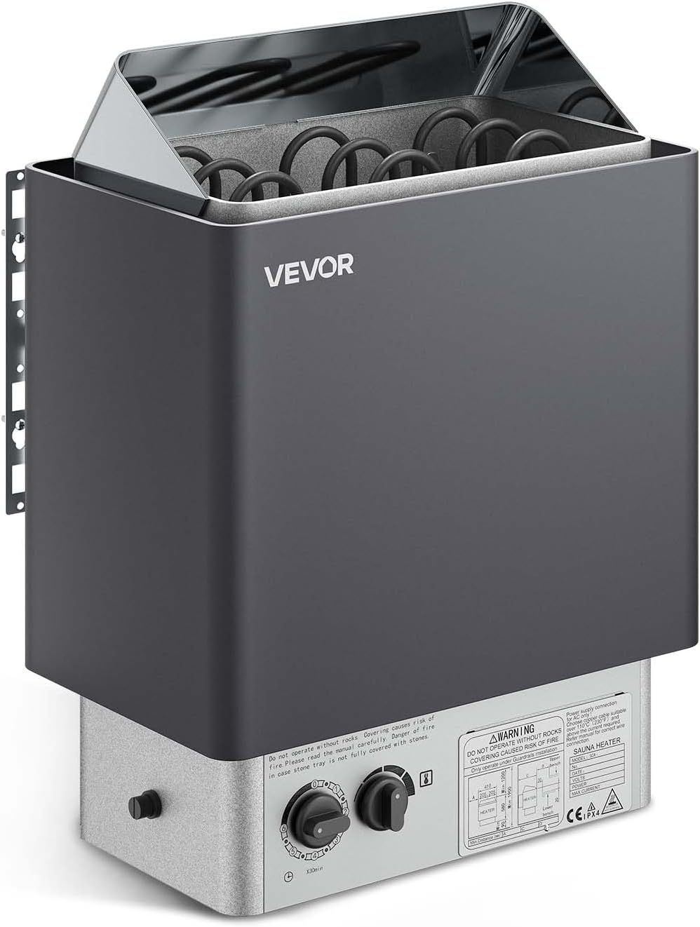 VEVOR Sauna Heater,220V Electric Sauna Stove, Steam Bath Sauna Heater 3h Timer and Adjustable Temp for Max. 176-318 Cubic Feet, (4.5KW) FCC Certification