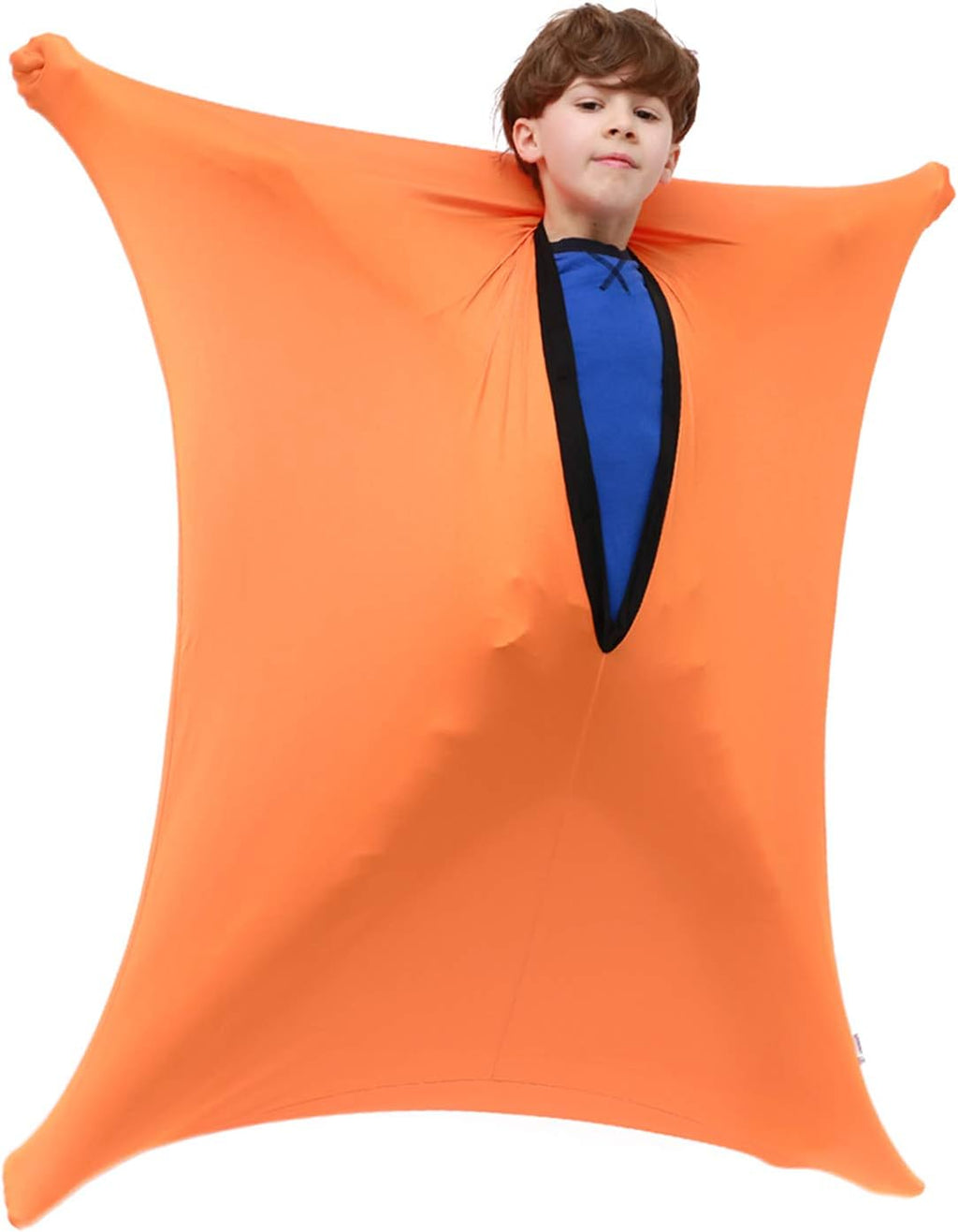 SANHO Dynamic Movement Sensory body Sock,Medium,Good for Height:41"-51",For Autistic & Sensory Processing Disorders,Updated Version,Orange.