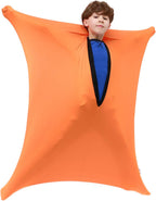 SANHO Dynamic Movement Sensory body Sock,Medium,Good for Height:41"-51",For Autistic & Sensory Processing Disorders,Updated Version,Orange.