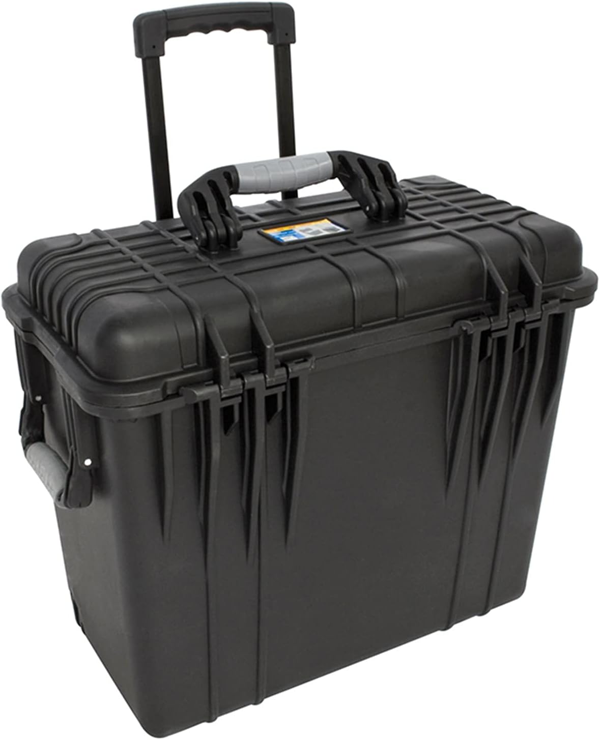 GRFIT Portable Toolbox with Wheels, Plastic, Waterproof, 50*30.5*45.7cm (19.7*12.0*18.0 inch), 3 Compartments, Suitable for Car Repair & Home Decoration Tools