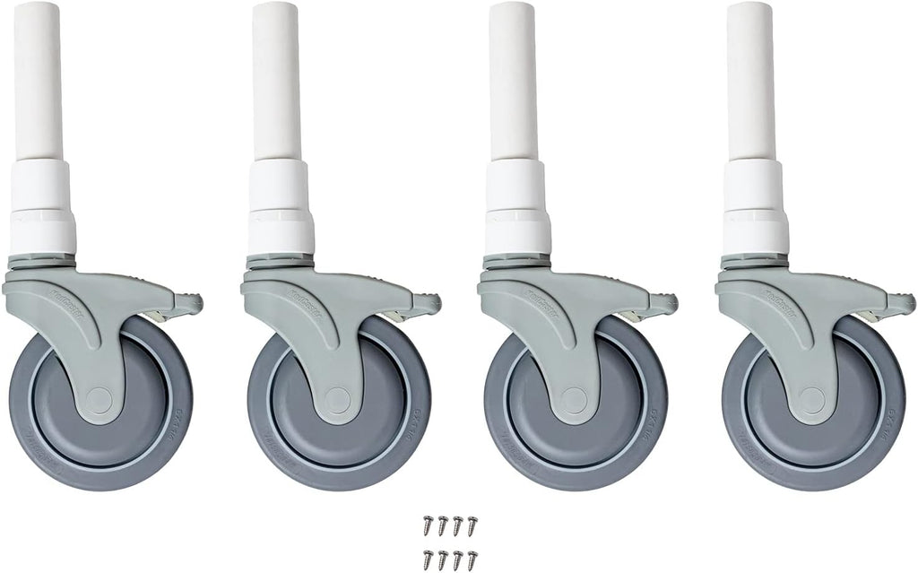 5" Institutional-Grade Replacement Shower Chair Wheels – Set of 4 Locking Casters for Rolling & Commode Chairs, Fits Models DL-1, RL-1 & RCL-1