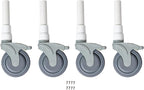 5" Institutional-Grade Replacement Shower Chair Wheels – Set of 4 Locking Casters for Rolling & Commode Chairs, Fits Models DL-1, RL-1 & RCL-1