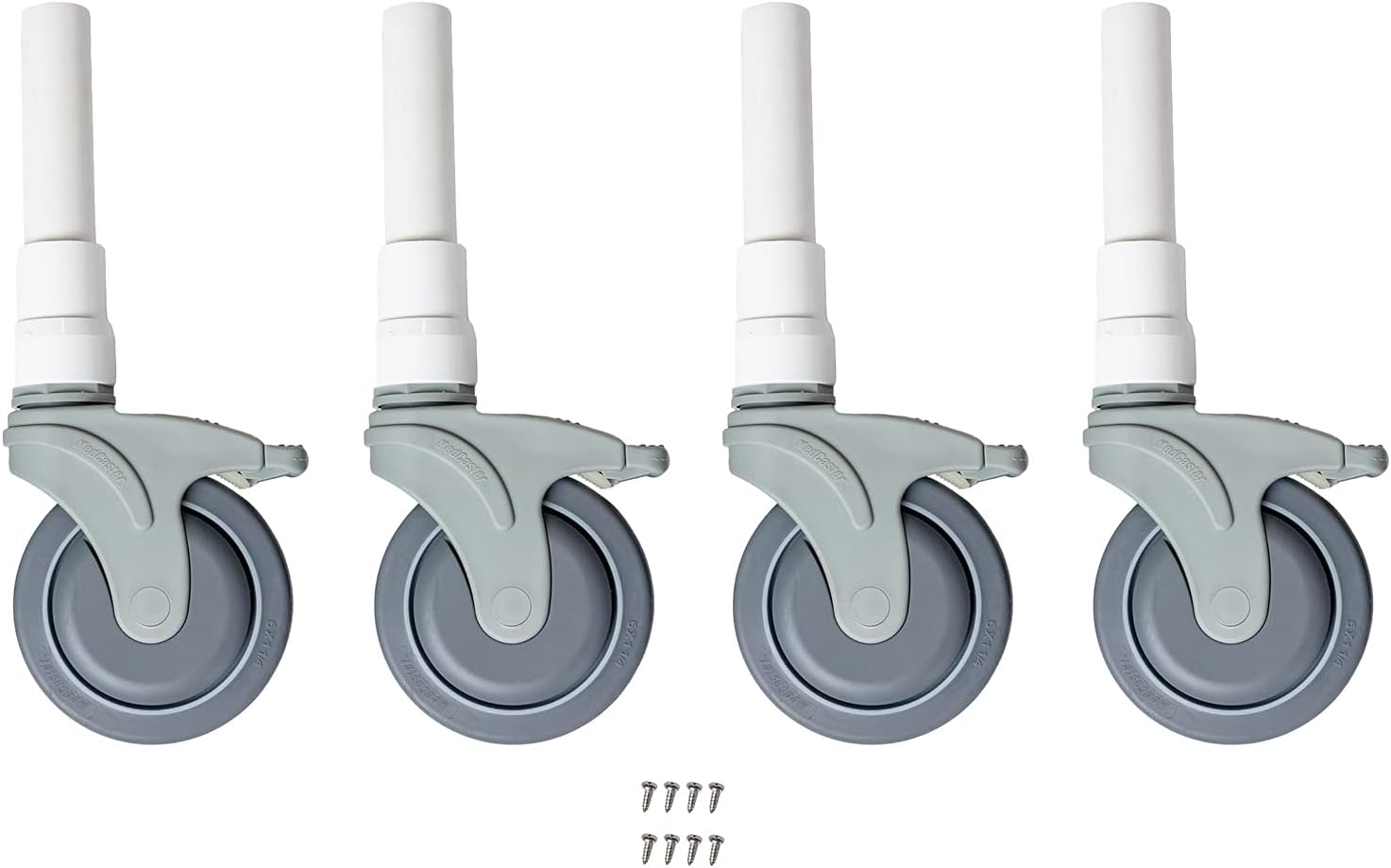 5" Institutional-Grade Replacement Shower Chair Wheels – Set of 4 Locking Casters for Rolling & Commode Chairs, Fits Models DL-1, RL-1 & RCL-1