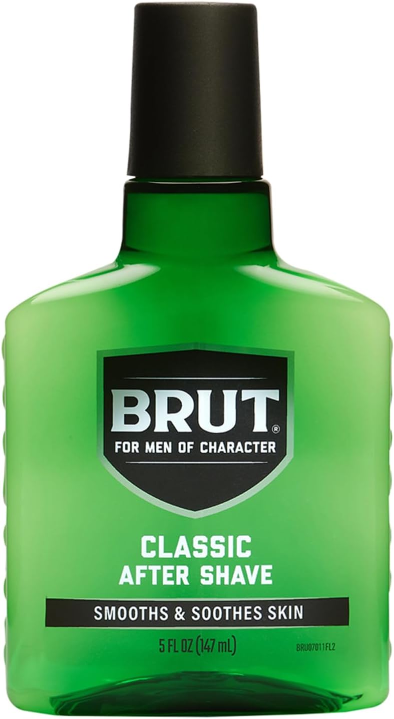 Brut Classic After Shave for Men - Absorbs Quickly to Clean and Tone Skin for a Refreshing Feel - Mens Aftershave with Iconic Masculine Scent - 5 oz