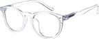 Eyekepper Oval Spring Hinges Ladies Reading Glasses +0.50 Transparent Frame Round Reader Eyeglasses for Women Reading