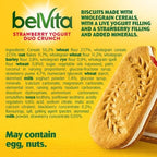 Kraft Belvita Strawberry Yogurt Crunch Pack of 8 (8 Boxes of 5 bars, Total 40 Bars)
