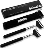 Kuvvfe 2 Pack Portable Extendable Back Scratcher, Stainless Steel Telescoping Back Scratcher with Beautiful Present Packaging