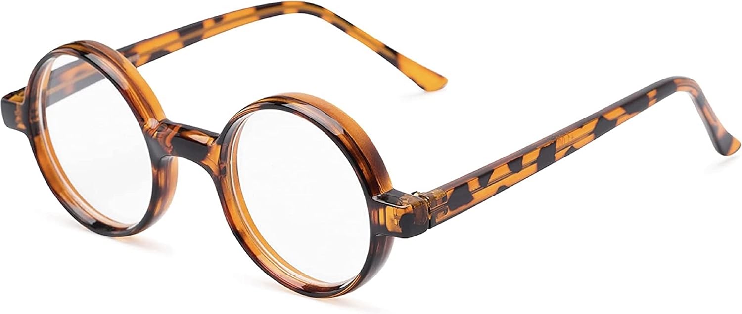 The Wizard, Nerd Style Round Reading Glasses, Totally Round Readers, Black and Brown Tortoise