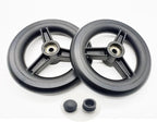 Rollator walker replacement 6 inch rear wheel,Rollator rear Wheel Assembly,6 inch solid wheel, 6" 3 rib Caster Wheel,rollator walker accessories,Universal parts,MDS86825SLRW,Set of 2,Black.