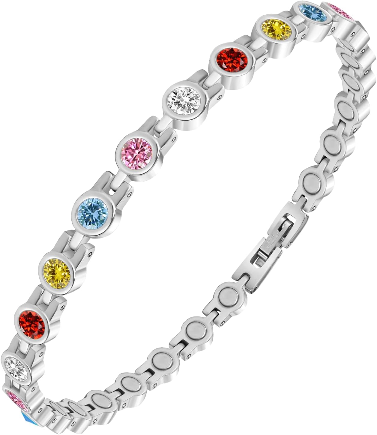 JEROOT Titanium Steel Magnetic Anklets Bracelets for Women, Magnetic Anklet for Women with 3500 Gauss Magnets, Adjustable Women's Anklet for Jewelry Gift