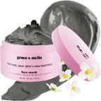 grace & stella Dead Sea Mud Mask (120ml) - Vegan Detox Dead Sea Mask - Clay For Face And Body - For Oily Skin, Acne, Blackheads, Blemishes, Bacne