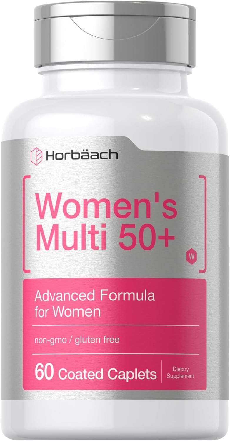 Horbäach Women's Multivitamin 50 Plus | 60 Coated Caplets | Advanced Vitamin Formula | Non-GMO & Gluten Free Supplement