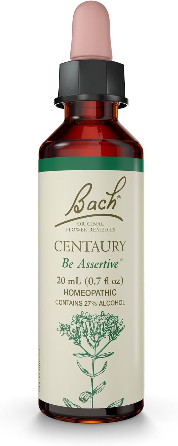 Bach Original Flower Remedies, Centaury - Be Assertive - Natural Homeopathic Flower Essence for Emotional Balance - Vegan, Gluten Free, Sugar Free - 20mL Dropper