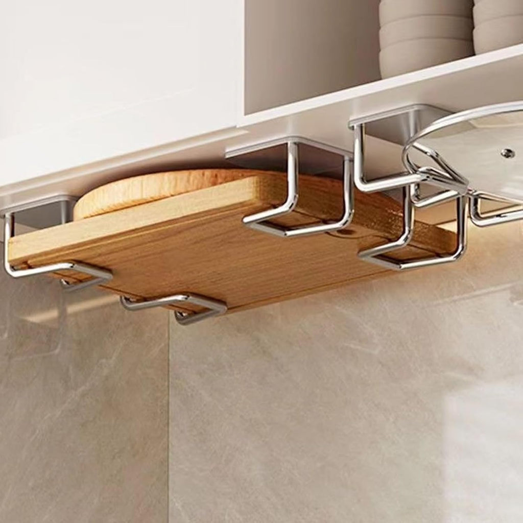 4 Piece Stainless Steel Storage Shelf Set - Kitchen Sink Drain Drying Rack, Bathroom Sponge Holder & Cleaning Sponge Rack Hooks, Multi-Functional Organizer for Home