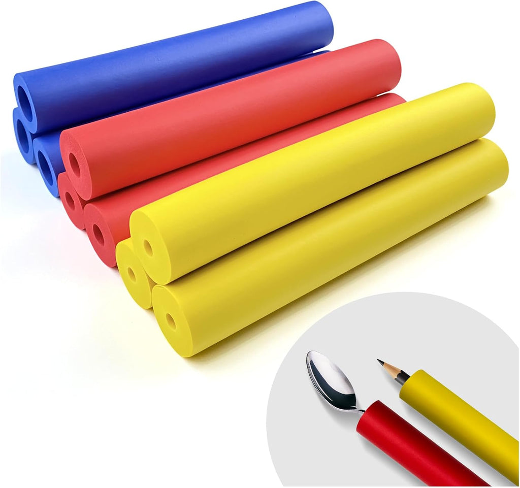 9pcs Foam Grip Tubing Adaptive Utensils Grip Tubing, Built up Grip Aid for Utensils, Tools and Pens for Elderly, Arthritic, Handicapped