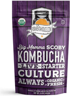 Fermentaholics BIG MOMMA Kombucha SCOBY – 12 fl o z – 6" Pellicle + 12 oz Starter Tea – Organic Kombucha Culture – Makes 1 Gallon