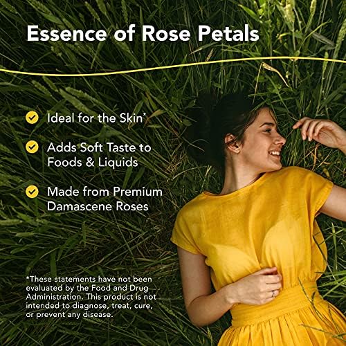 NORTH AMERICAN HERB & SPICE Essence of Rose Petals - 12 fl. oz. - Aromatic, Soothing & Oxygen-Rich, Premium Damascene Rose - Ideal for Skin - Non-GMO - 12 Servings