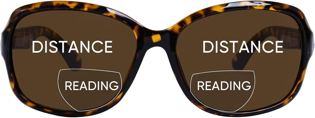 Bifocal Sunglasses for Women Oversized Reading Sunglasses Trendy Outdoor Readers Sun glasses UV400 Protection