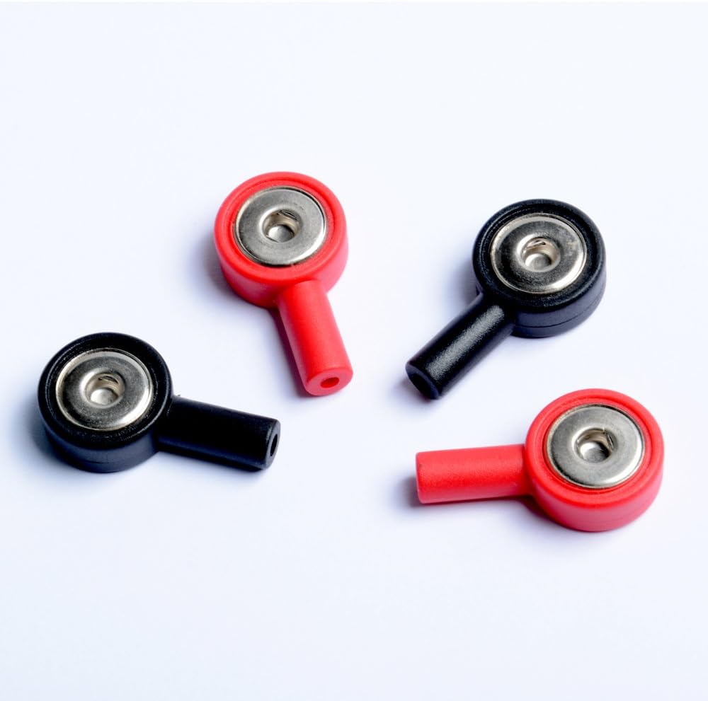 4 Pcs/pack Pin to Snap Connect Adapters Tens Lead Wire Adapters - 2mm Pin to 3.5mm & 3.9mm Snap Connector