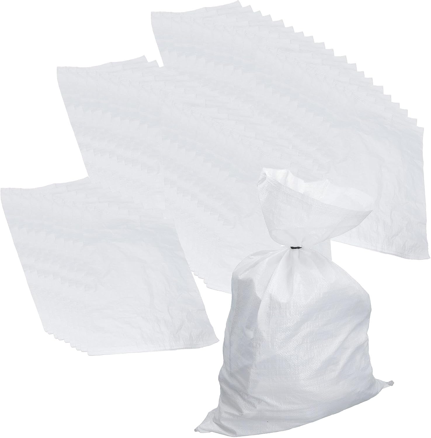 Heavy Duty Woven Polypropylene Bags Builder Sacks Rubble Logs 75 x 50cm 50pc